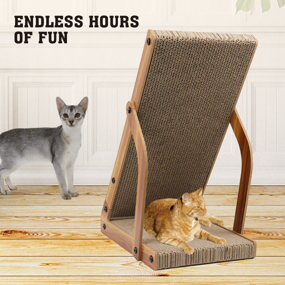 Cat Scratching Scratcher Board Cat Tree Pad Lounge Toy Corrugated Cardboard