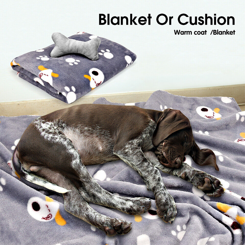Navy Dog Bed Pet Cat Calming Floor Mat Sleeping Cave Washable Extra Large