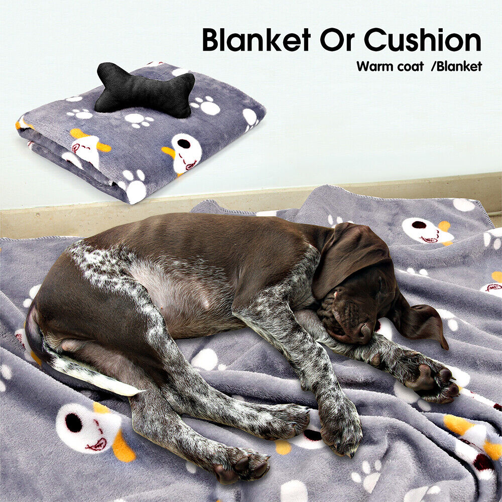 Navy Dog Bed Pet Cat Calming Floor Mat Sleeping Cave Washable Extra Large
