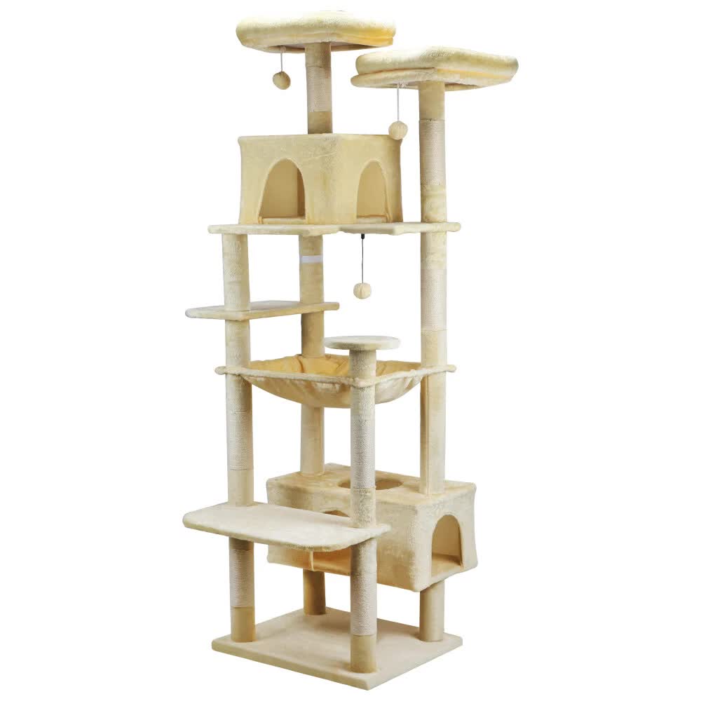 184cm Road Cat Tree Tower Scratching Post Scratcher Condo with Big Hammock