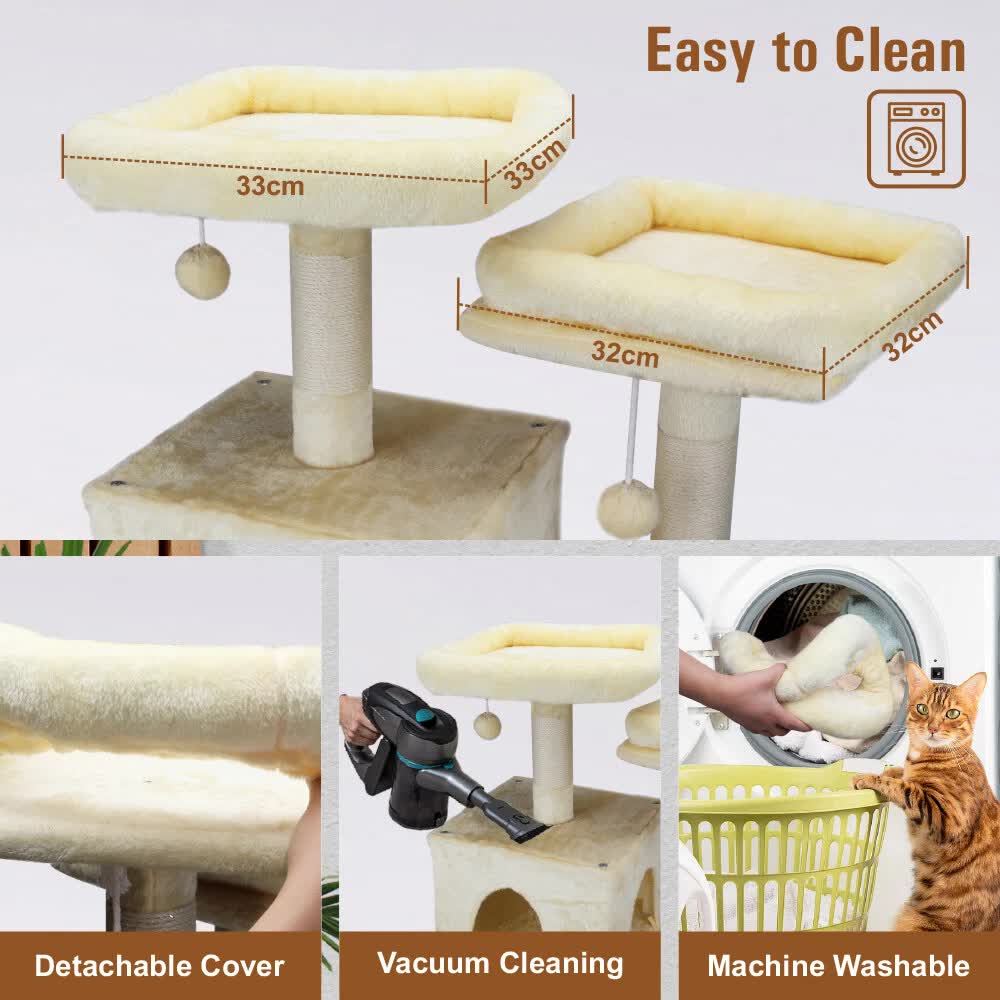 184cm Road Cat Tree Tower Scratching Post Scratcher Condo with Big Hammock