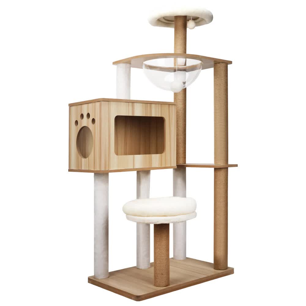 1.42M Cat Tree Tower Scratching Post Scratcher Cats Condo House Bed Furniture