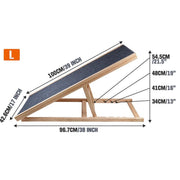 100cm Foldable Dog Pet Ramp Adjustable Height Dogs Stairs For Bed Sofa