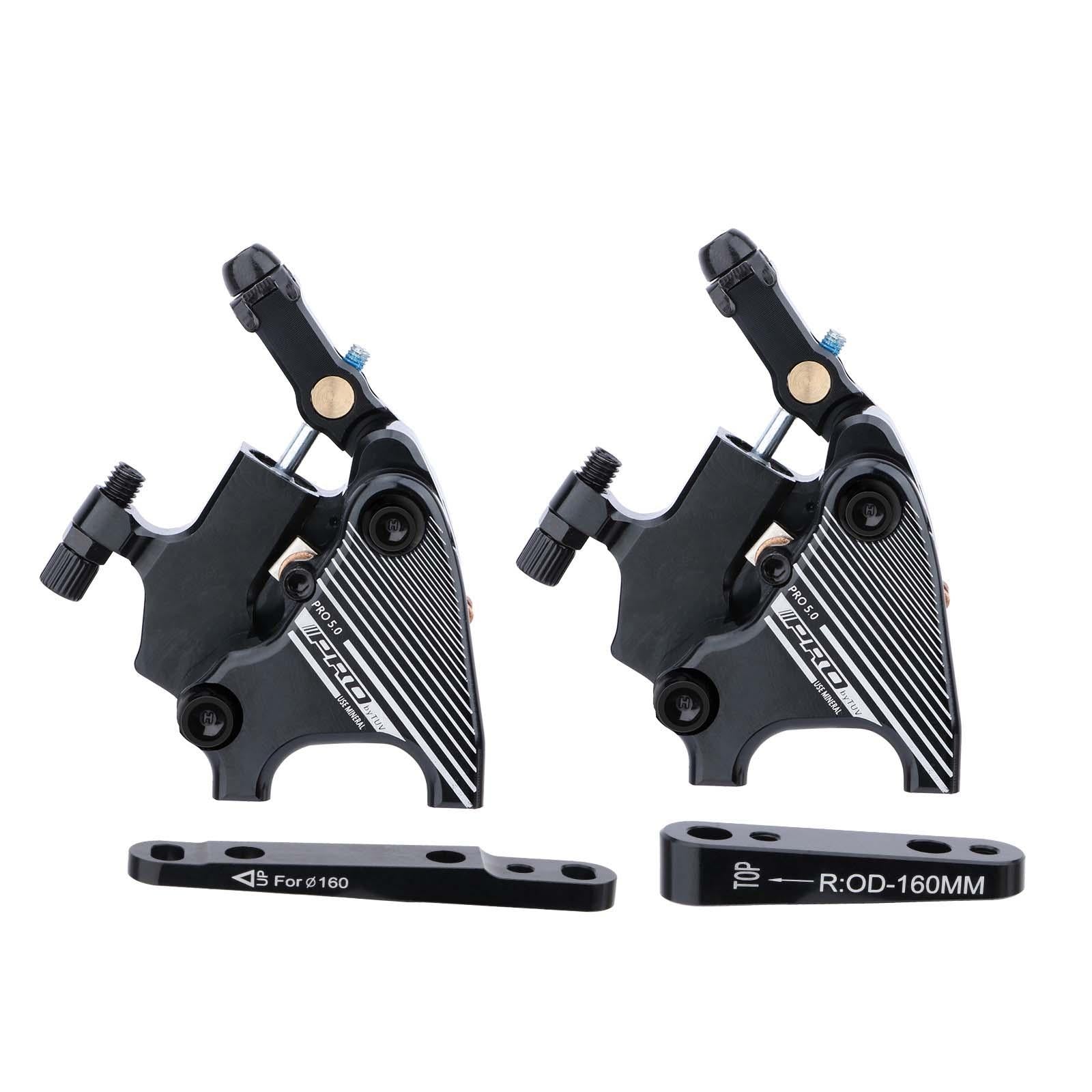Flat Mount Road Calipers Dual Brakes Pair - Red