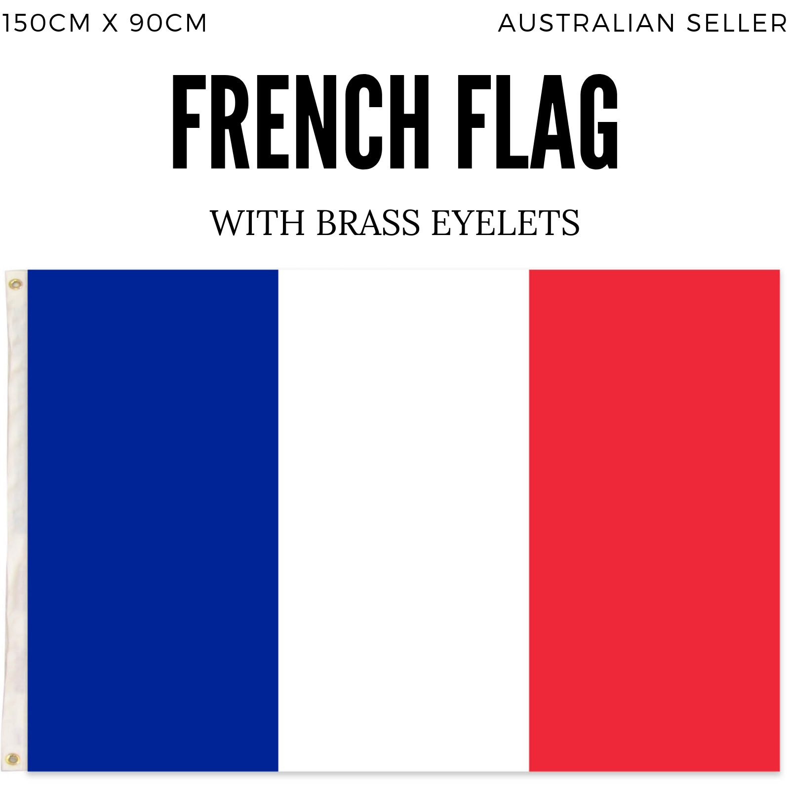 2x France Country Flags French Heavy Duty - 150cm x 90cm