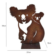 Laser - Cut Koala + Baby On Base 34cm