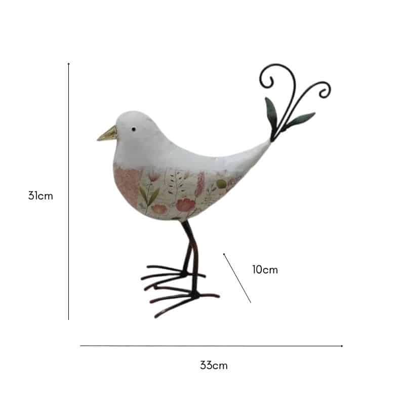 Glamorous Bird w Floral 33cm