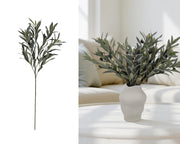 bulk 12 Artificial Olive Leaves Spray 7 Branches 80cm