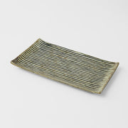 Sushi Plate 24cm Green Contour Glaze