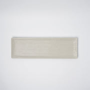 Sashimi Plate 33.2cm White Contour Glaze