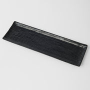 Sashimi Plate 33cm Black Contour Glaze