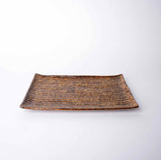Sushi Plate 24cm Amber Contour Glaze