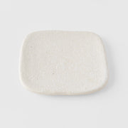 Plate Square 19cm Shell White Glaze