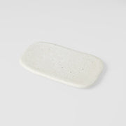 Plate Rectangular 22cm Shell White Glaze