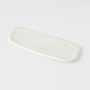 Plate Rectangular 28.5cm Shell White Glaze