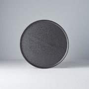 Plate Slab Rim 24cm Asphalt Glaze