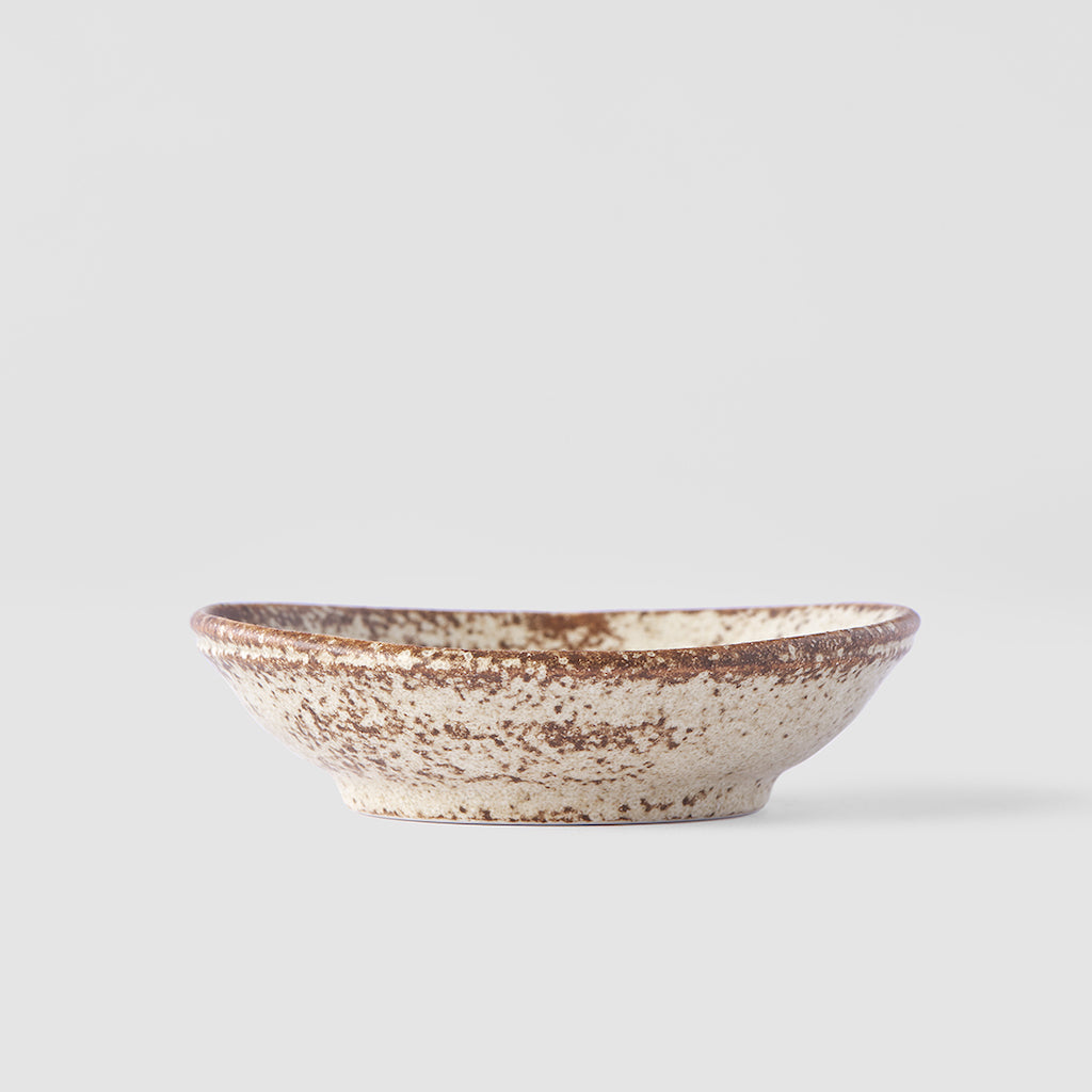 Sauce Dish Organic Shape 8cm Sand Fade Glaze
