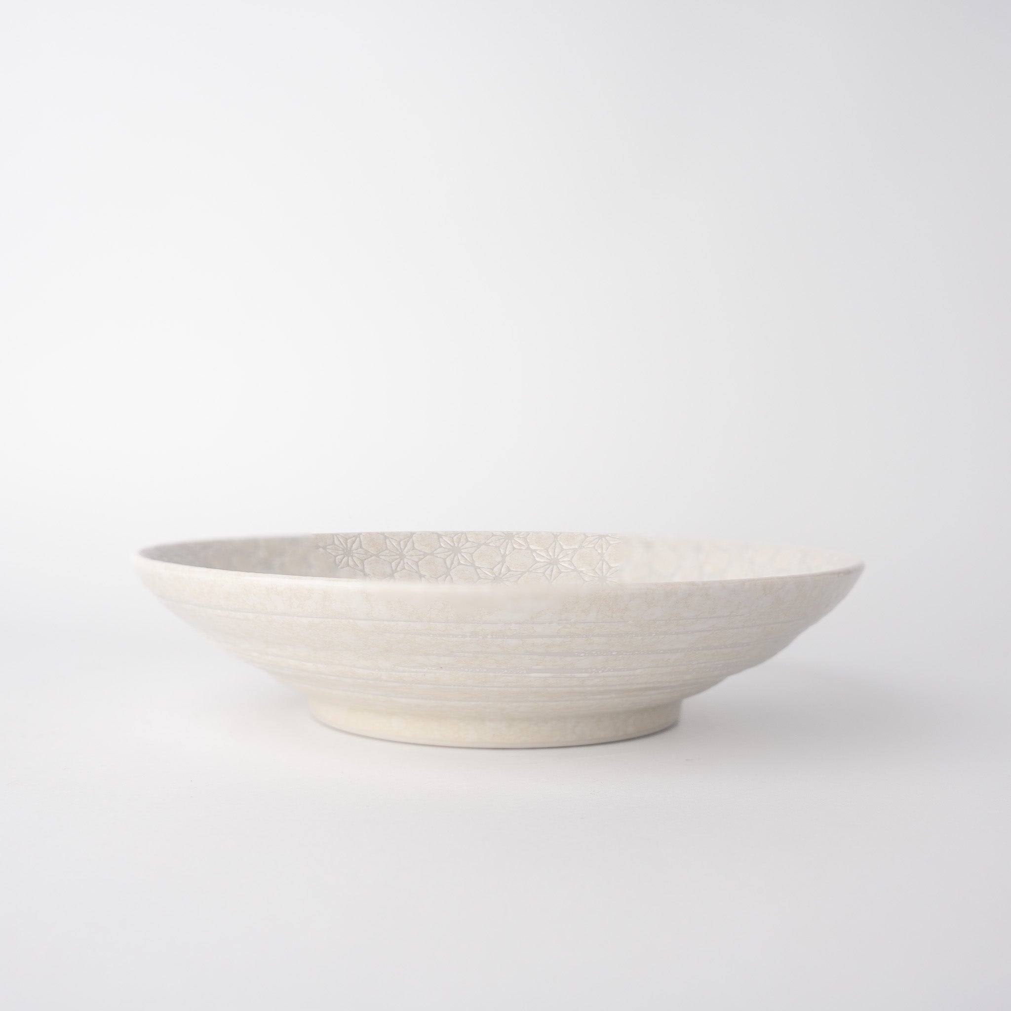 Pasta Bowl Flat 23cm White Star Glaze