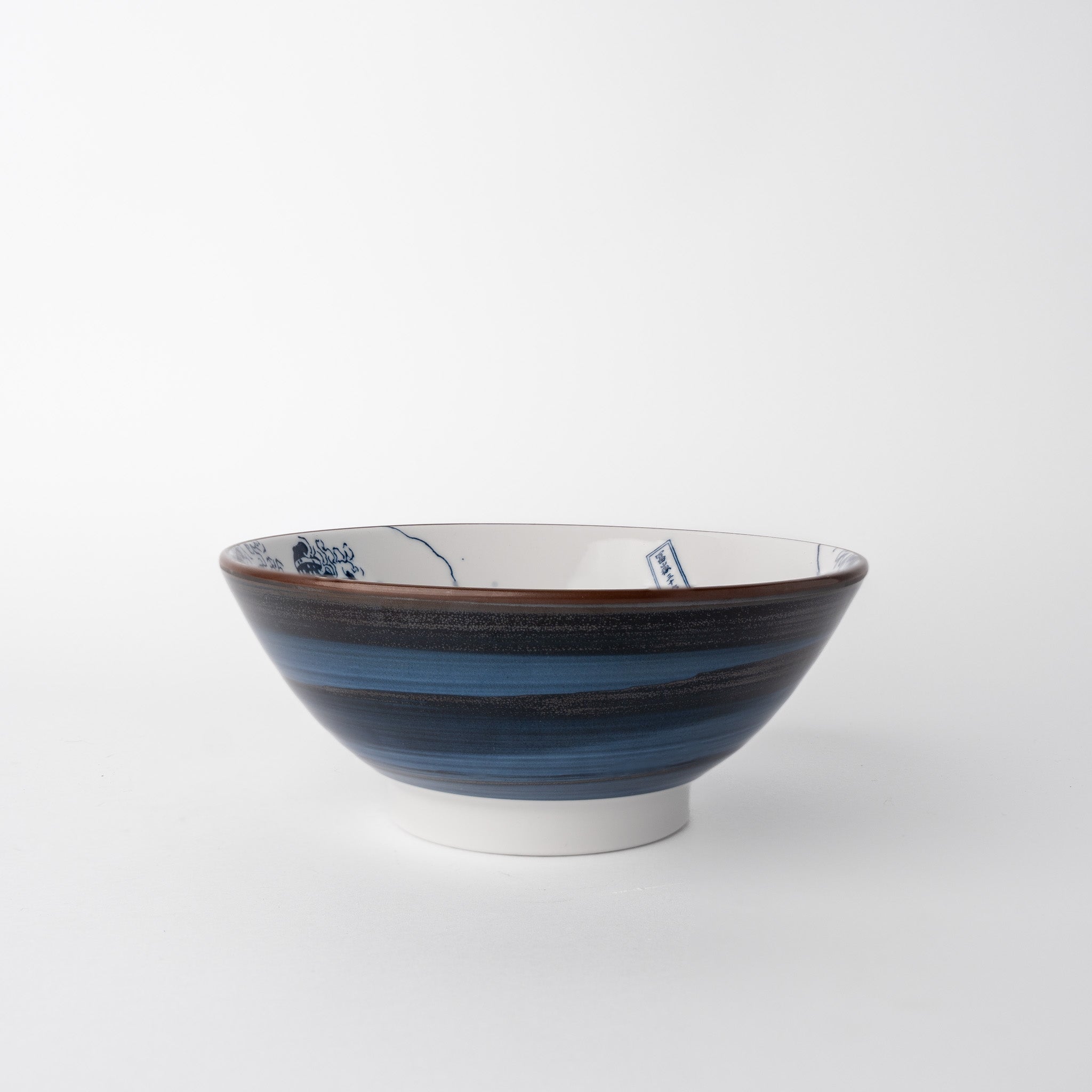 Udon Bowl 17.5cm Hokusai Great Wave Design