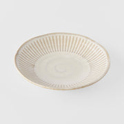 Tapas Plate 16cm Ridged Alabaster Glaze