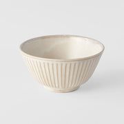 Rice Bowl 12cm Ridged Alabaster Glaze