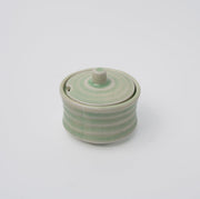 Sugar Pot 5.3cm Ribbed Celadon Glaze