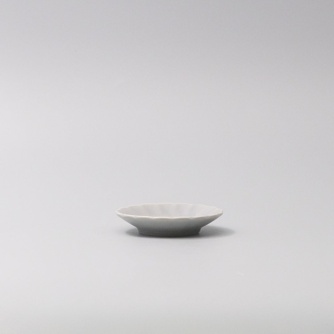 Sauce Dish 8cm Scallop Ice Blue Gloss Glaze