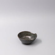 Bowl with Handle 13cm Navy Speckle Glaze