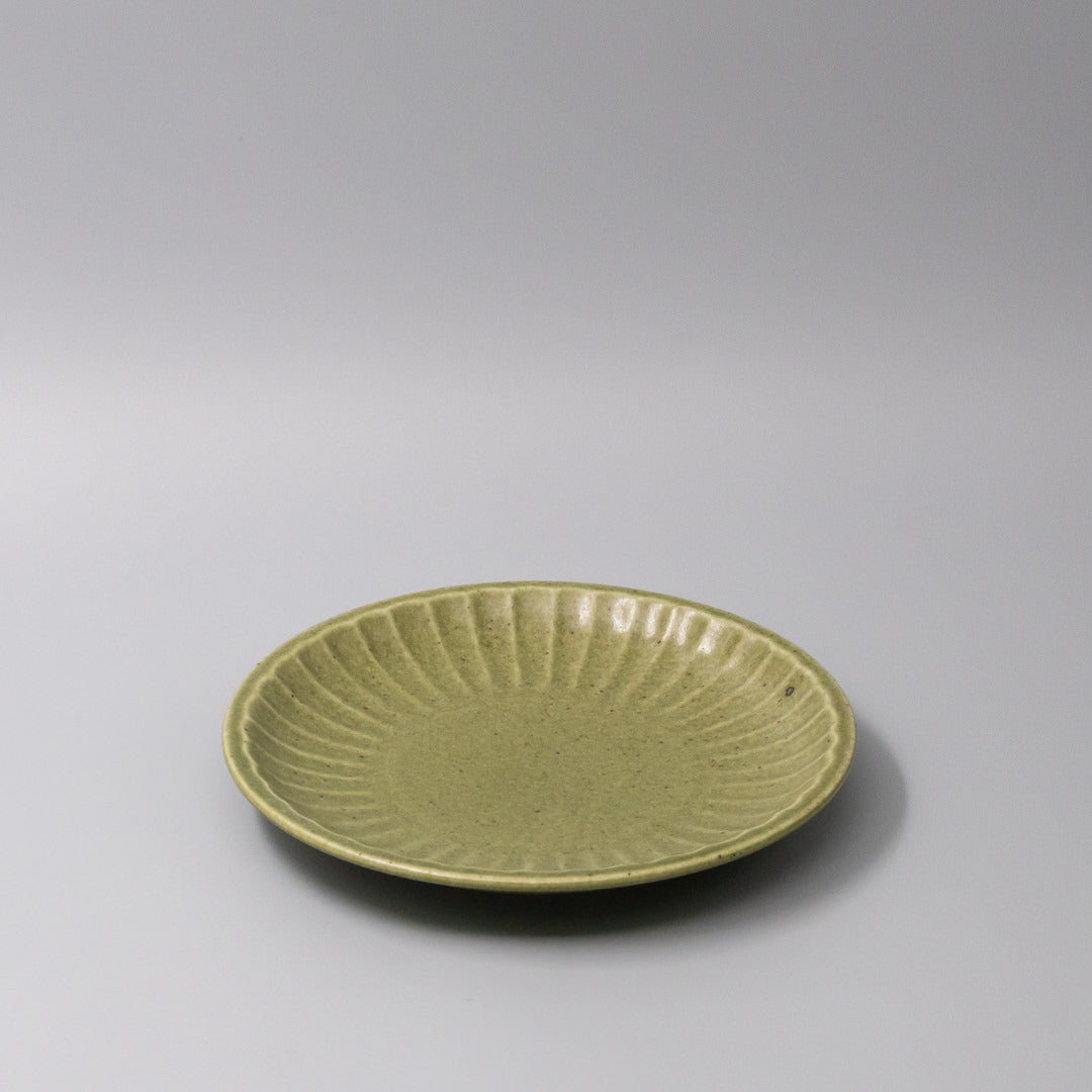 Plate 21.5cm Sunburst Green Glaze