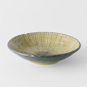 Pasta Bowl Open 24cm Green Converging Line Glaze