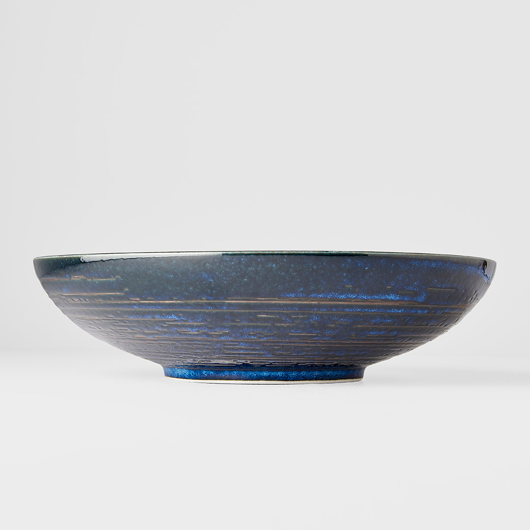 Serving Bowl 29cm Copper Swirl Glaze