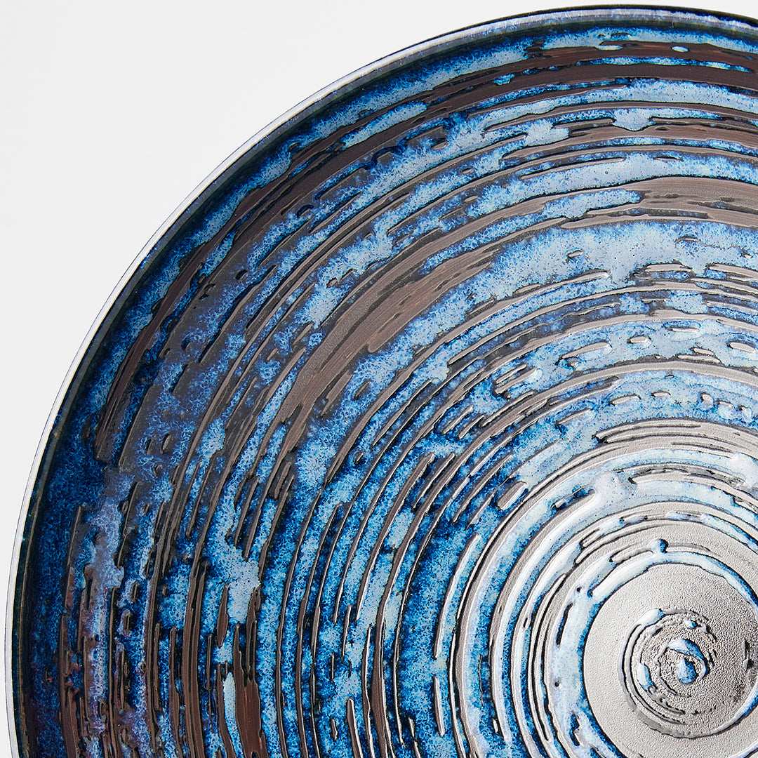 Serving Bowl 29cm Copper Swirl Glaze