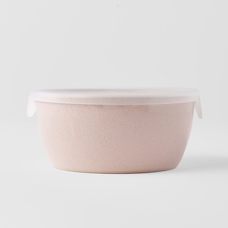 Bowl with Lid 13cm Sakura Pink Glaze