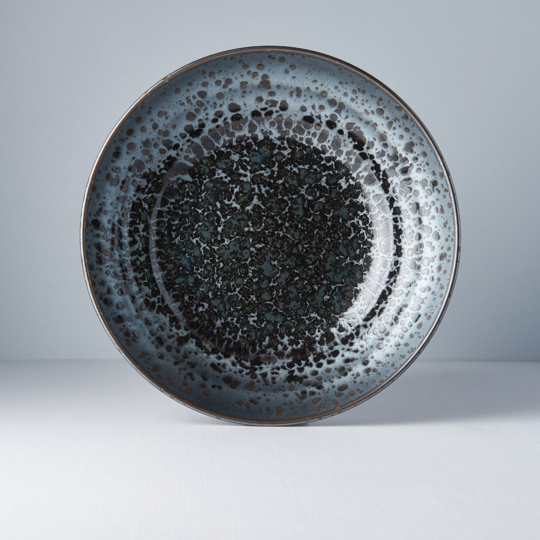 Serving Bowl Flat Base 28cm Black Pearl Glaze