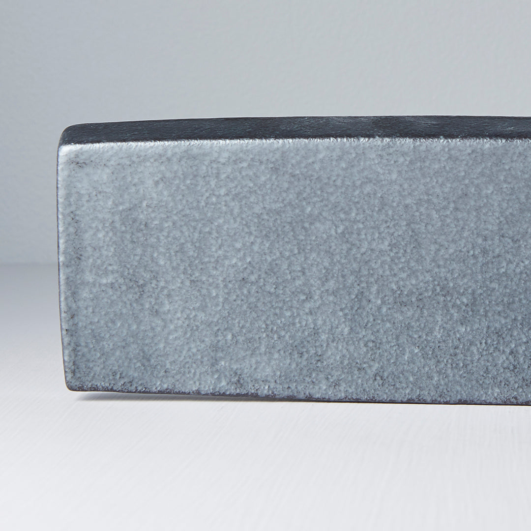 Plate Rectangular 33 x 9cm Craft Black Glaze