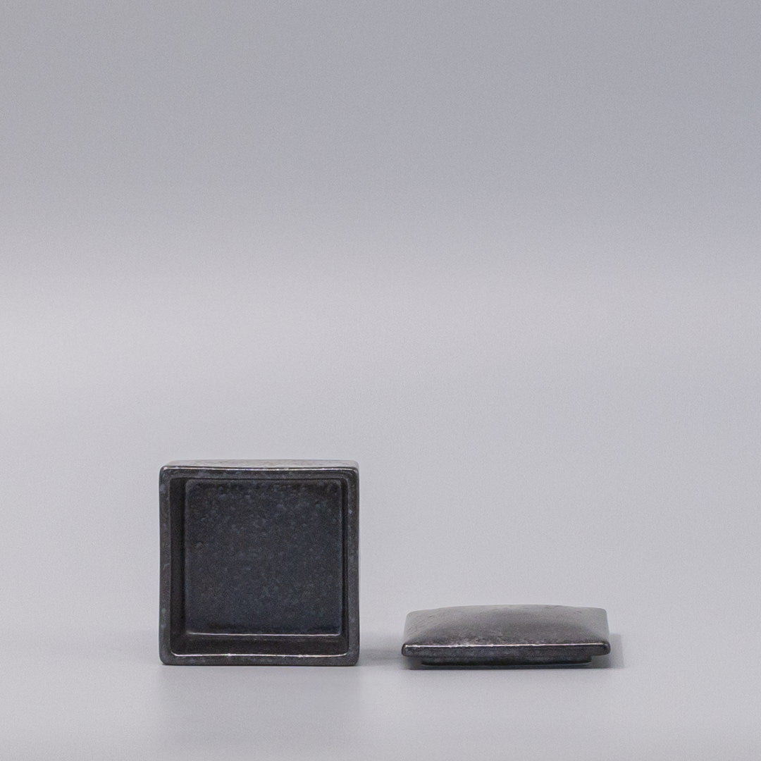 Box with Lid 7cm Craft Black Glaze