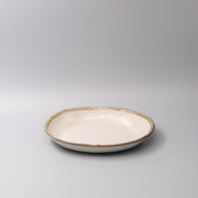 Serving Dish Oval 29cm Flax Glaze
