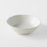 Bowl 13.5cm White Spiral Glaze