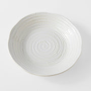 Bowl 23.5cm White Spiral Glaze