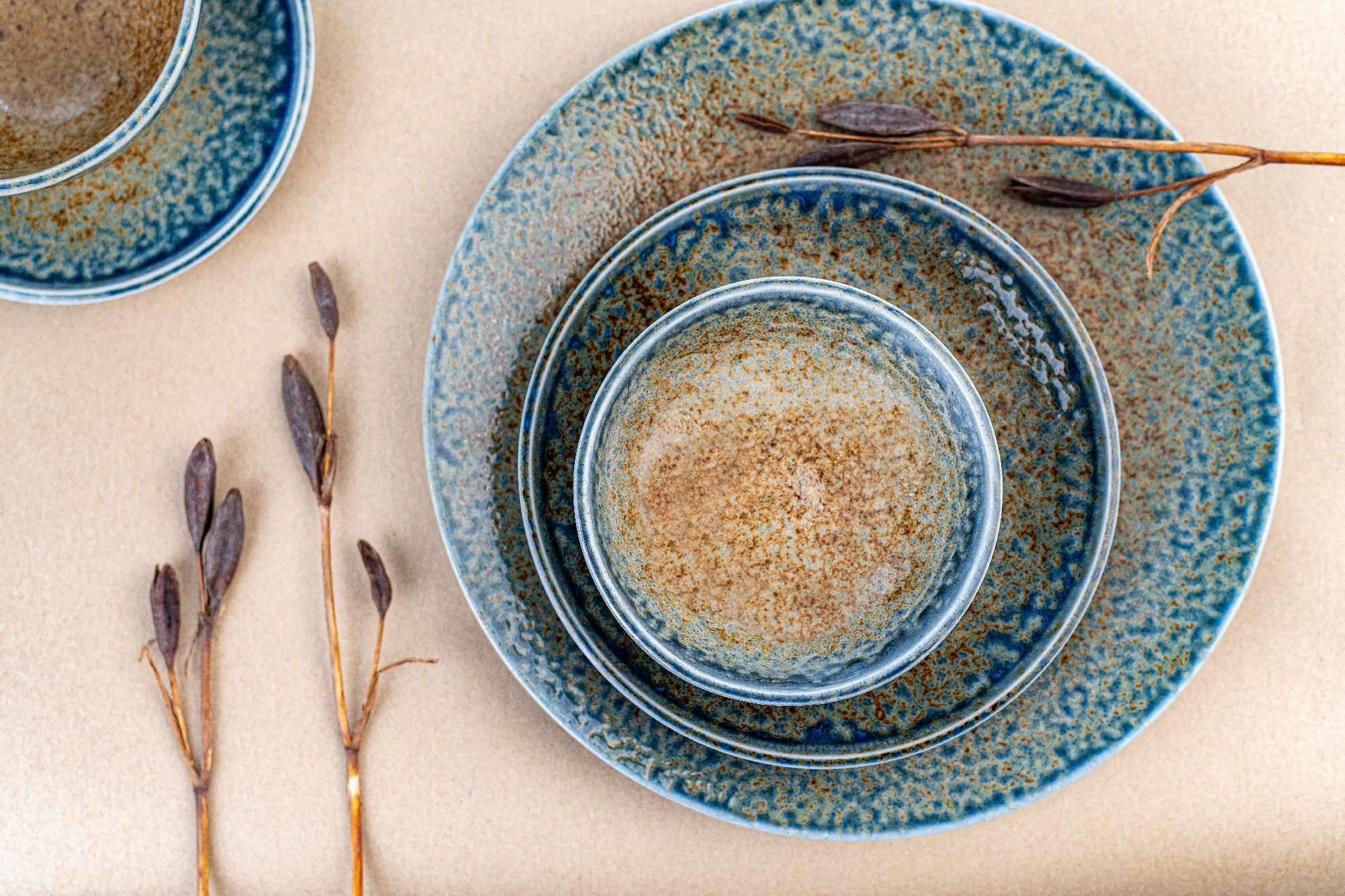 Tapas Plate 17cm Earth & Sky Glaze