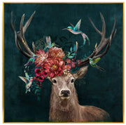 Deer Framed Canvas 100cm
