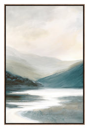 Mountains By The Canal Framed Artwork 120cm