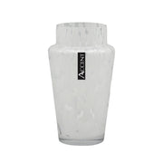 bulk 6 White Speckle Tapered Vase 21cm