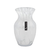 bulk 6 White Speckle Flared Vase 20cm