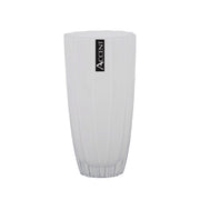 bulk 6 White Concave Ripple Vase 25cm