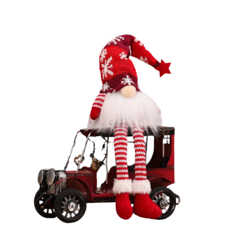 Glowing Gnome Christmas Faceless Doll - Red