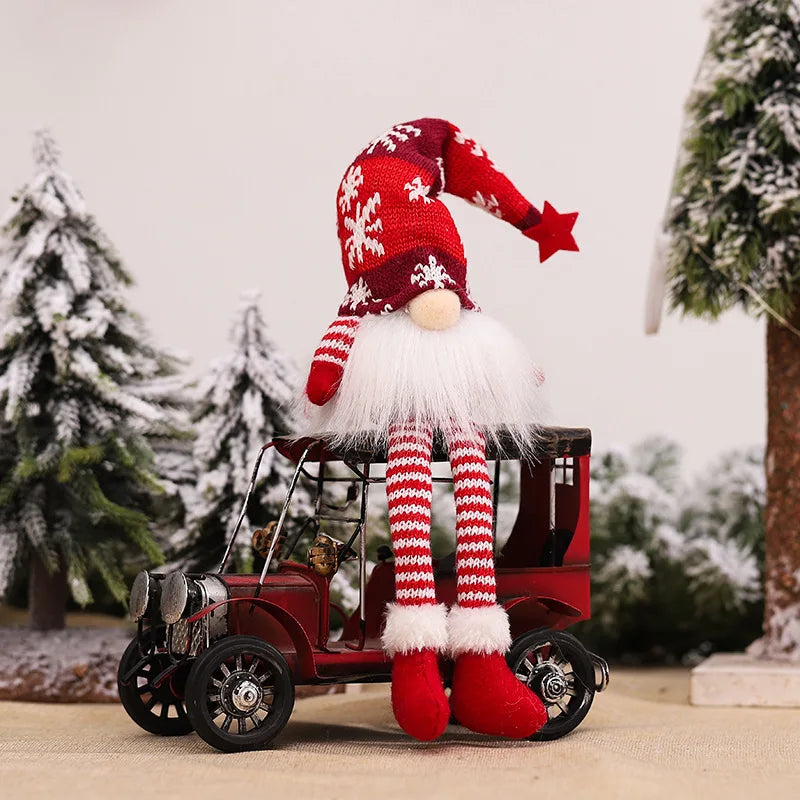 Glowing Gnome Christmas Faceless Doll - Red
