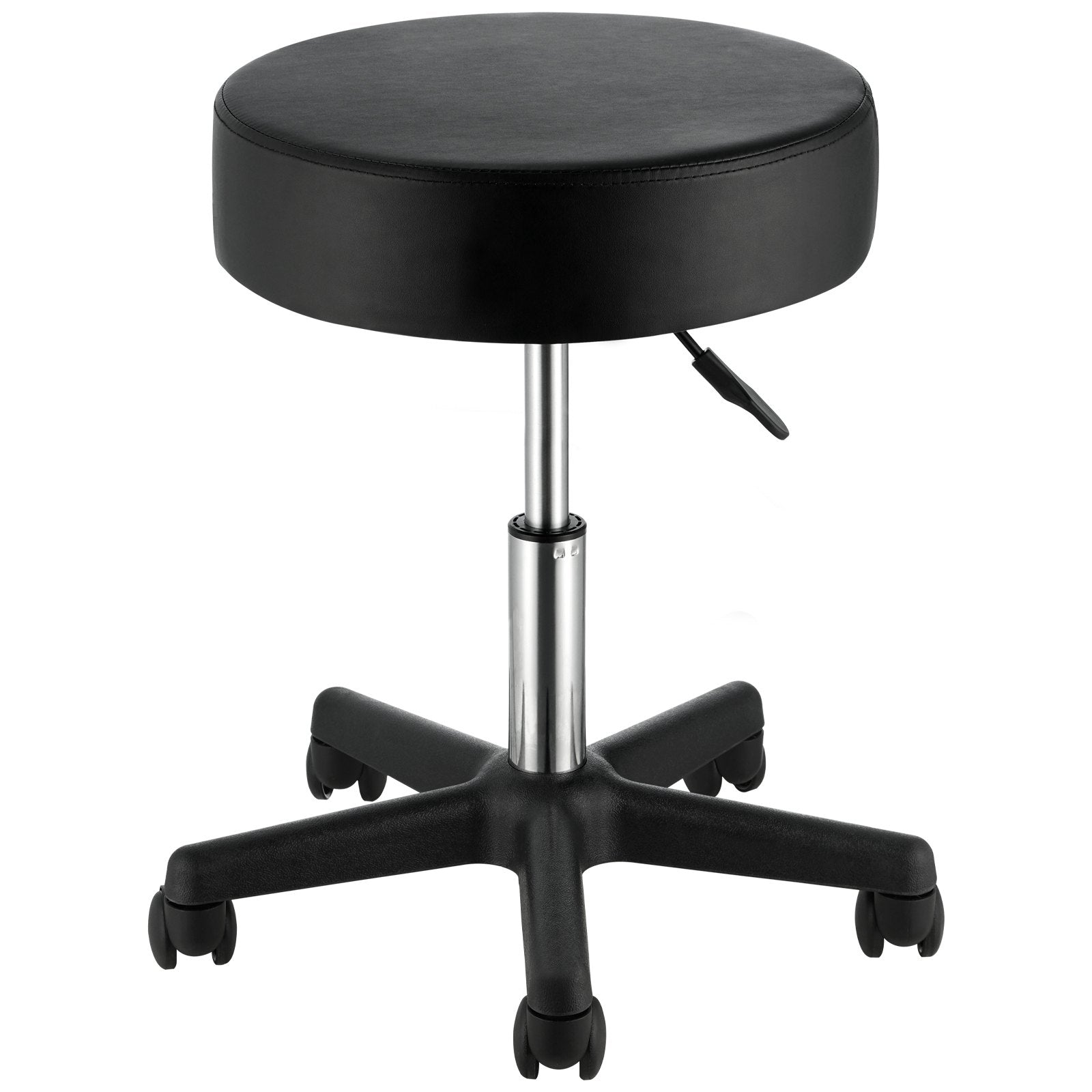 Adjustable Height Stool with Ultra-Thick Seat Cushion, Swivel Stools Chair for Salon,Black