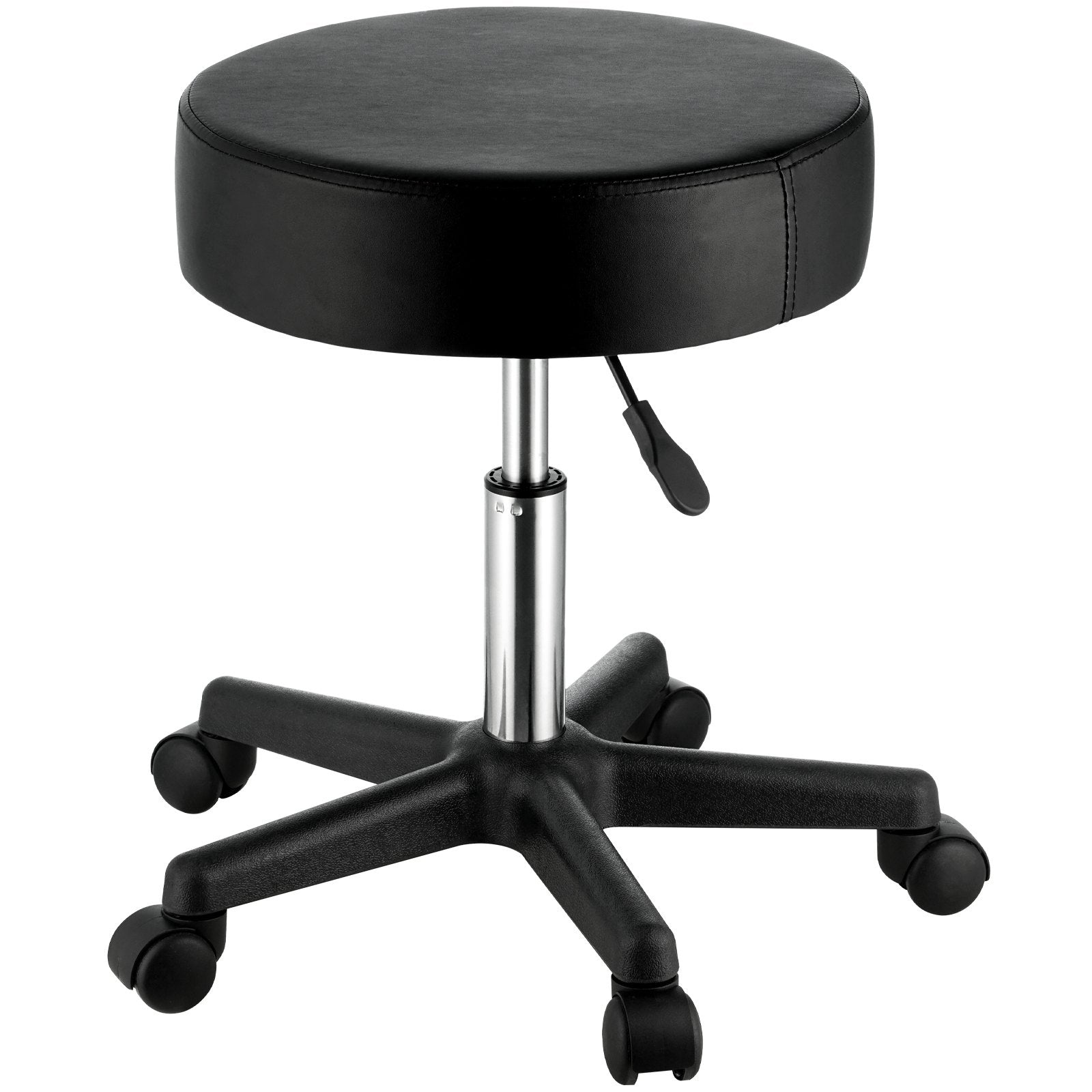Adjustable Height Stool with Ultra-Thick Seat Cushion, Swivel Stools Chair for Salon,Black