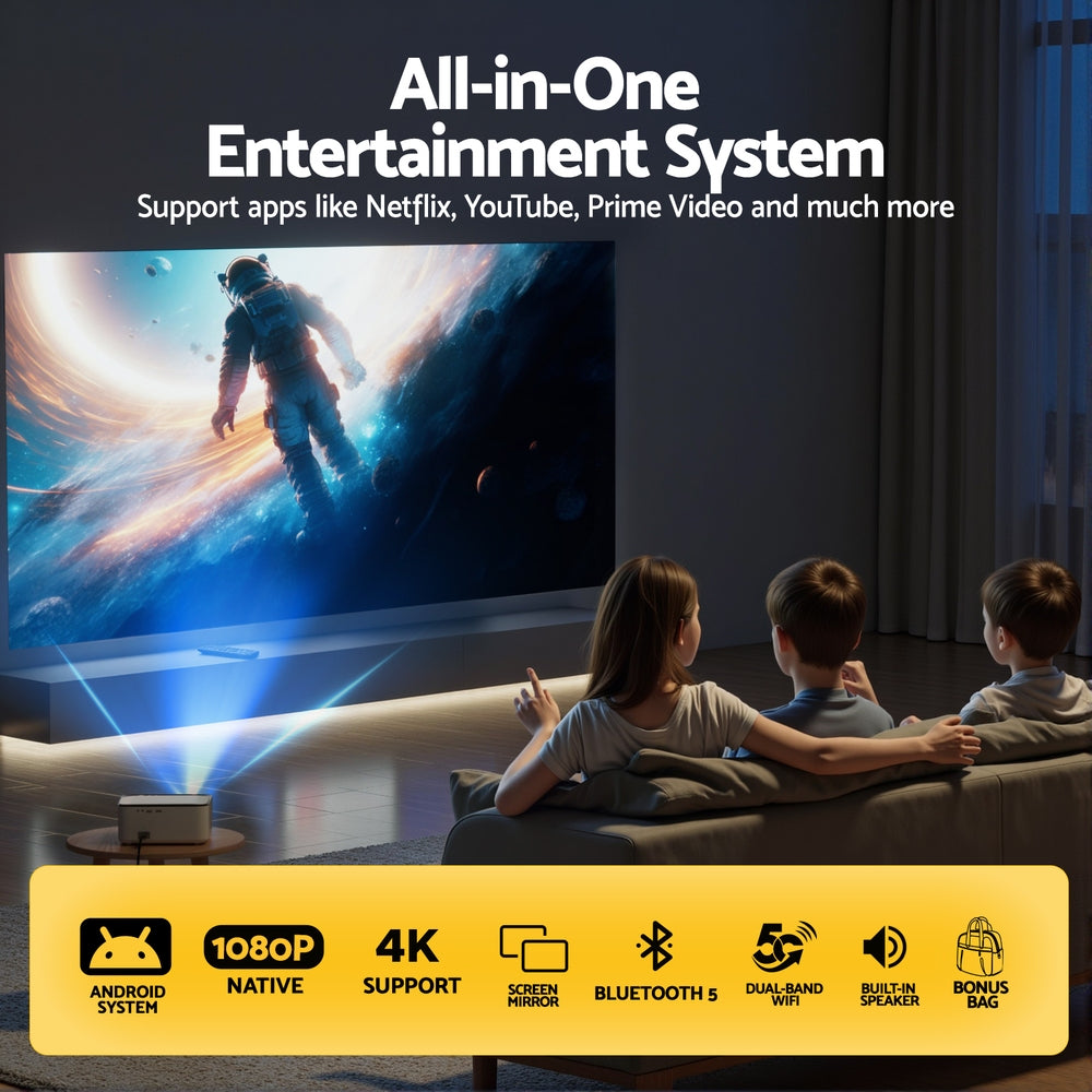 Video Project 4K 1080P Android 5G Wifi Home Cinema